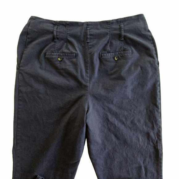 Boden Chinos Womens 18 Dark Blue Button Fly Ankle Pants Casual Preppy Minimalist - Picture 4 of 11